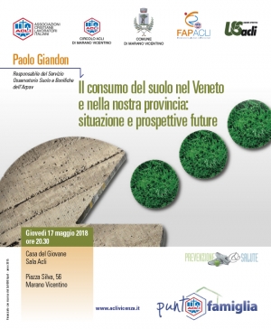 Il consumo del suolo nel Veneto e nella nostra provincia: situazione e prospettive future