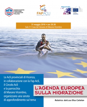 L&#039;Agenda Europea sulla migrazione a Marano Vicentino